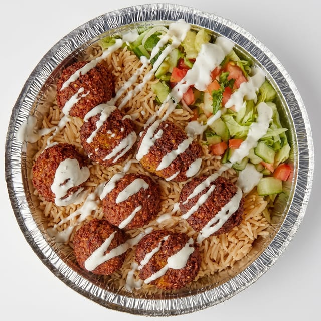 Falafel Over Rice.